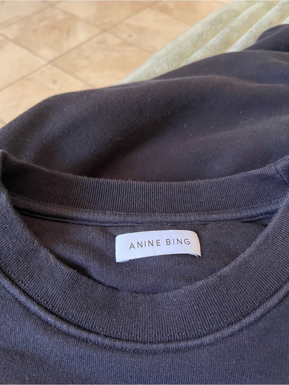 Anine Bing Black Crewneck Sweater with Red and Gold Tiger Graphic - Picture 3 of 5